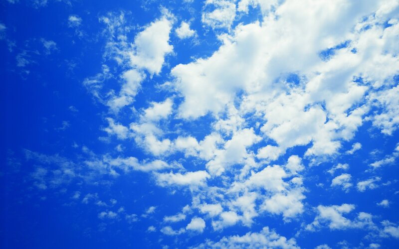 blue sky with white clouds