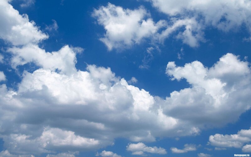 Blue sky with white clouds