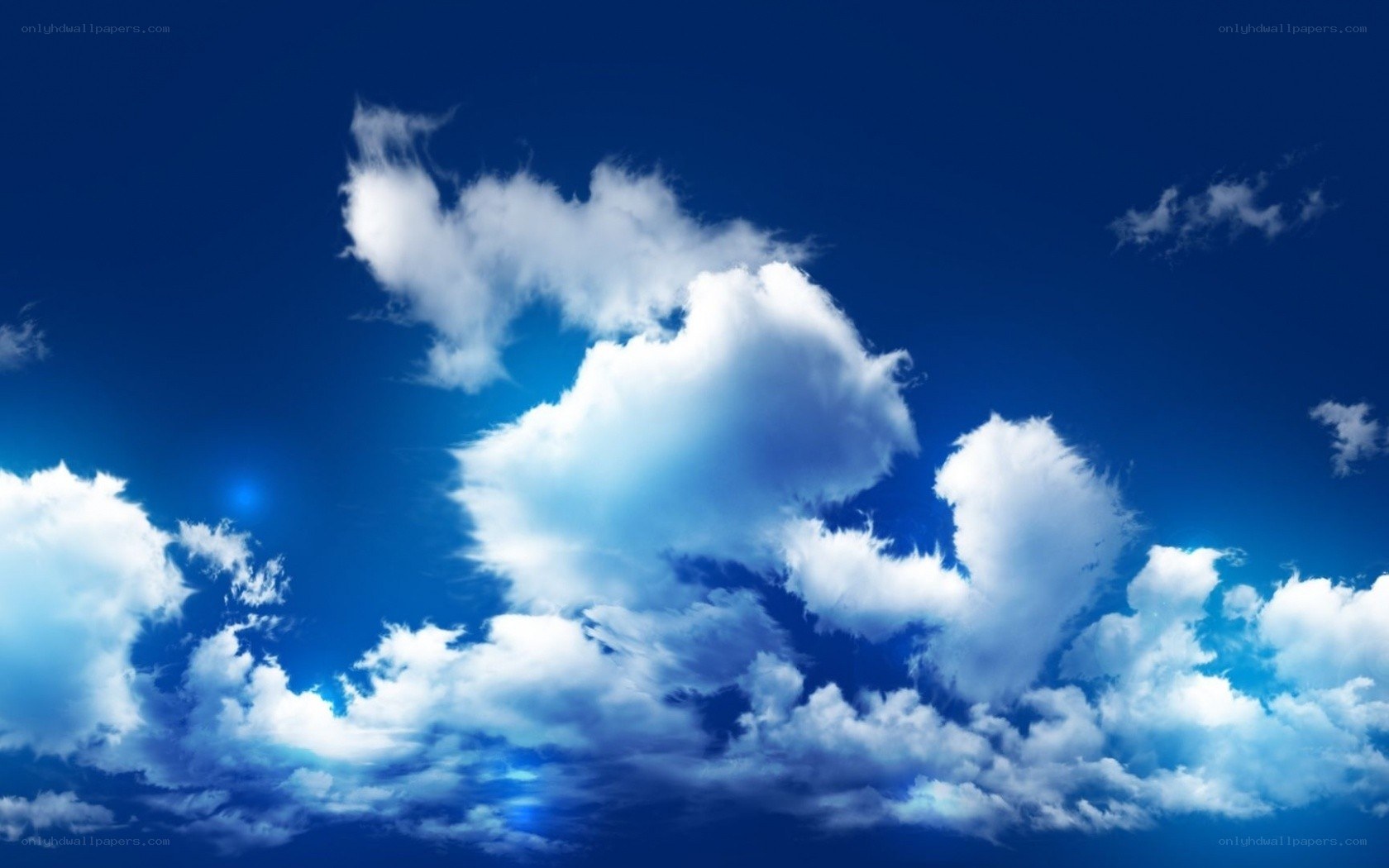 Blue sky with white clouds