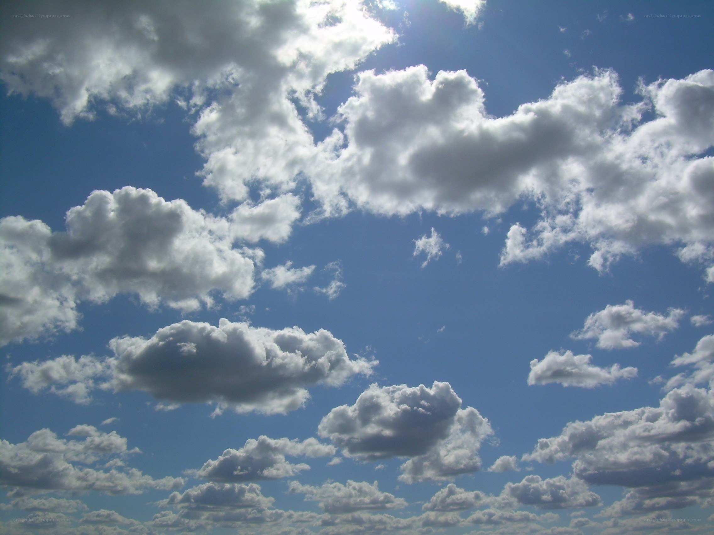 Blue sky with white clouds
