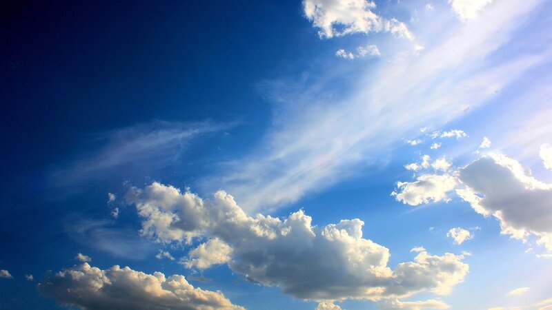 blue sky with white clouds