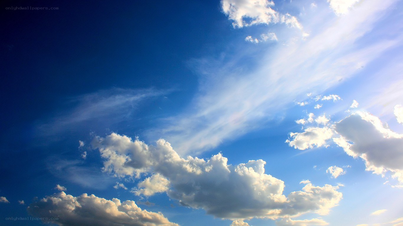 blue sky with white clouds