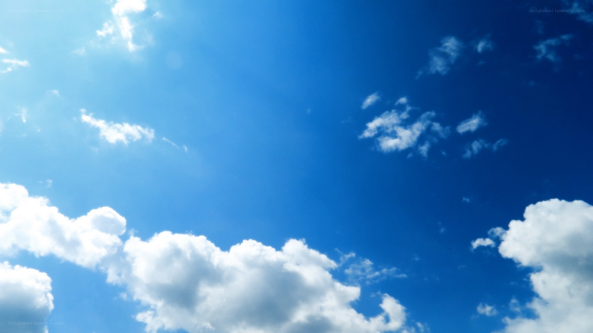 Blue sky with white clouds