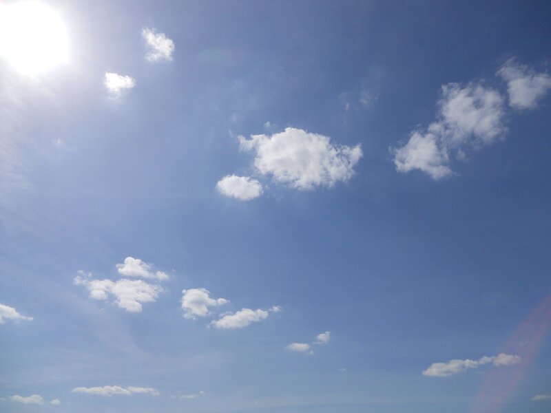 blue sky with white clouds