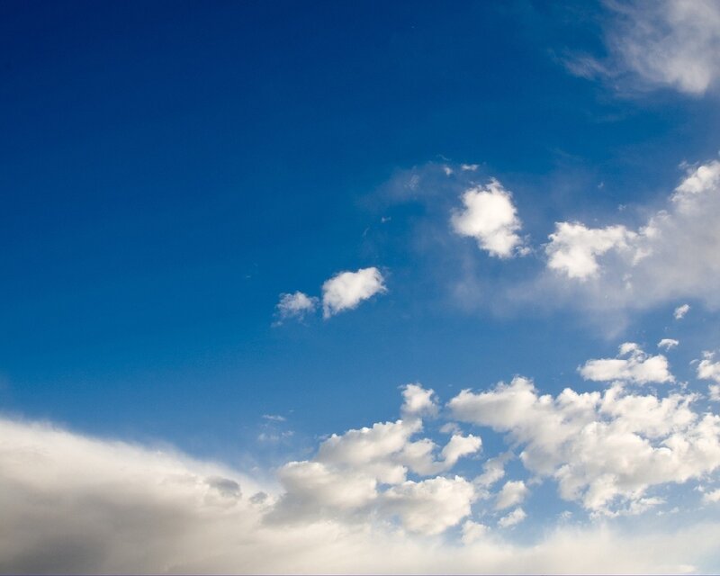 blue sky with white clouds
