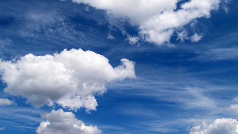 blue sky with white clouds