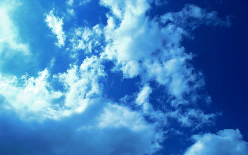 blue sky with white clouds