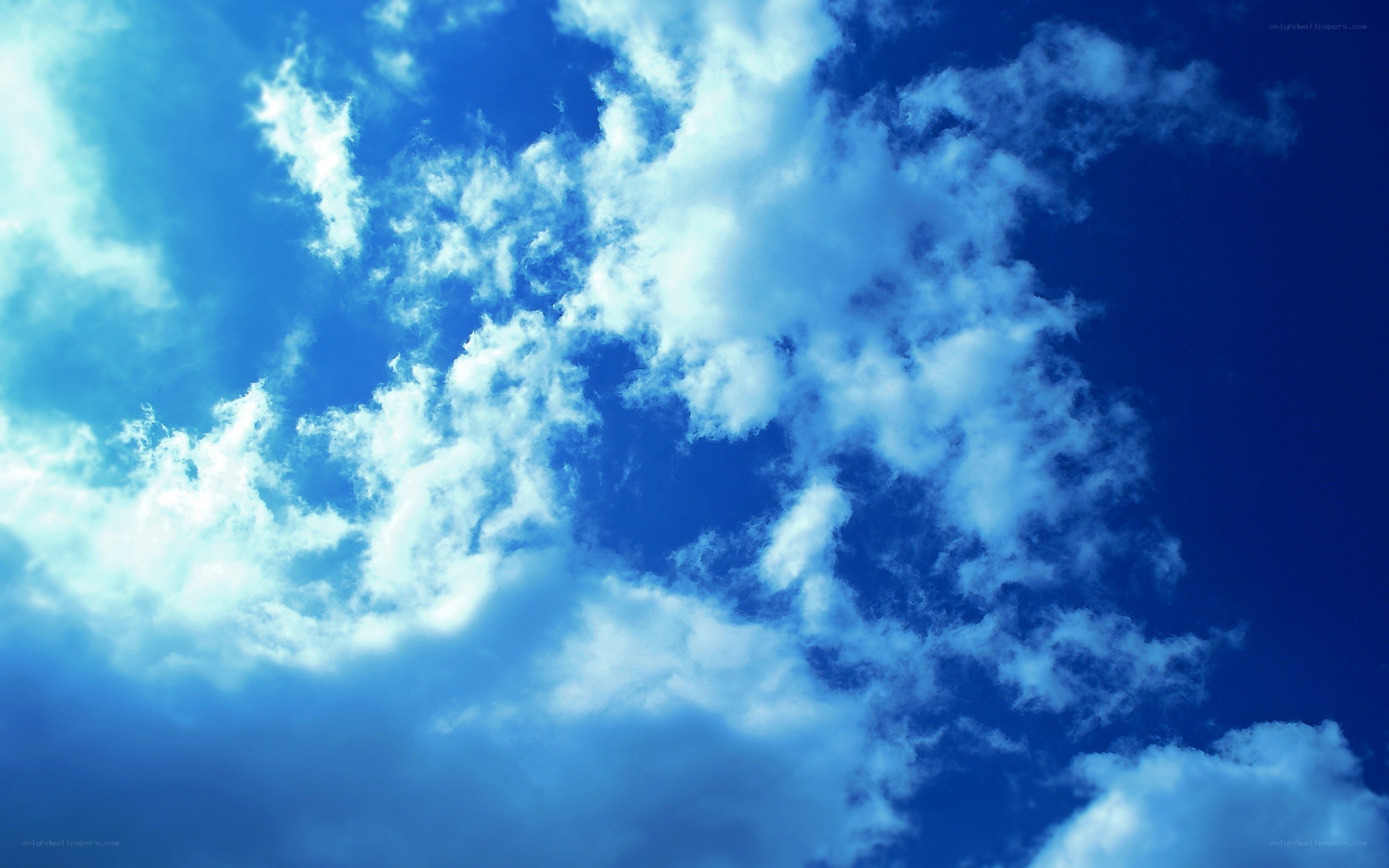 blue sky with white clouds