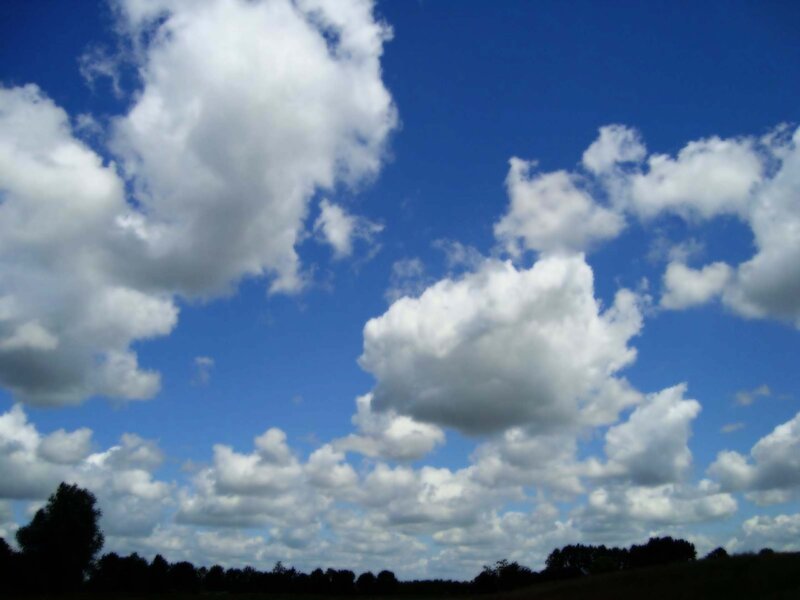 Blue sky with white clouds