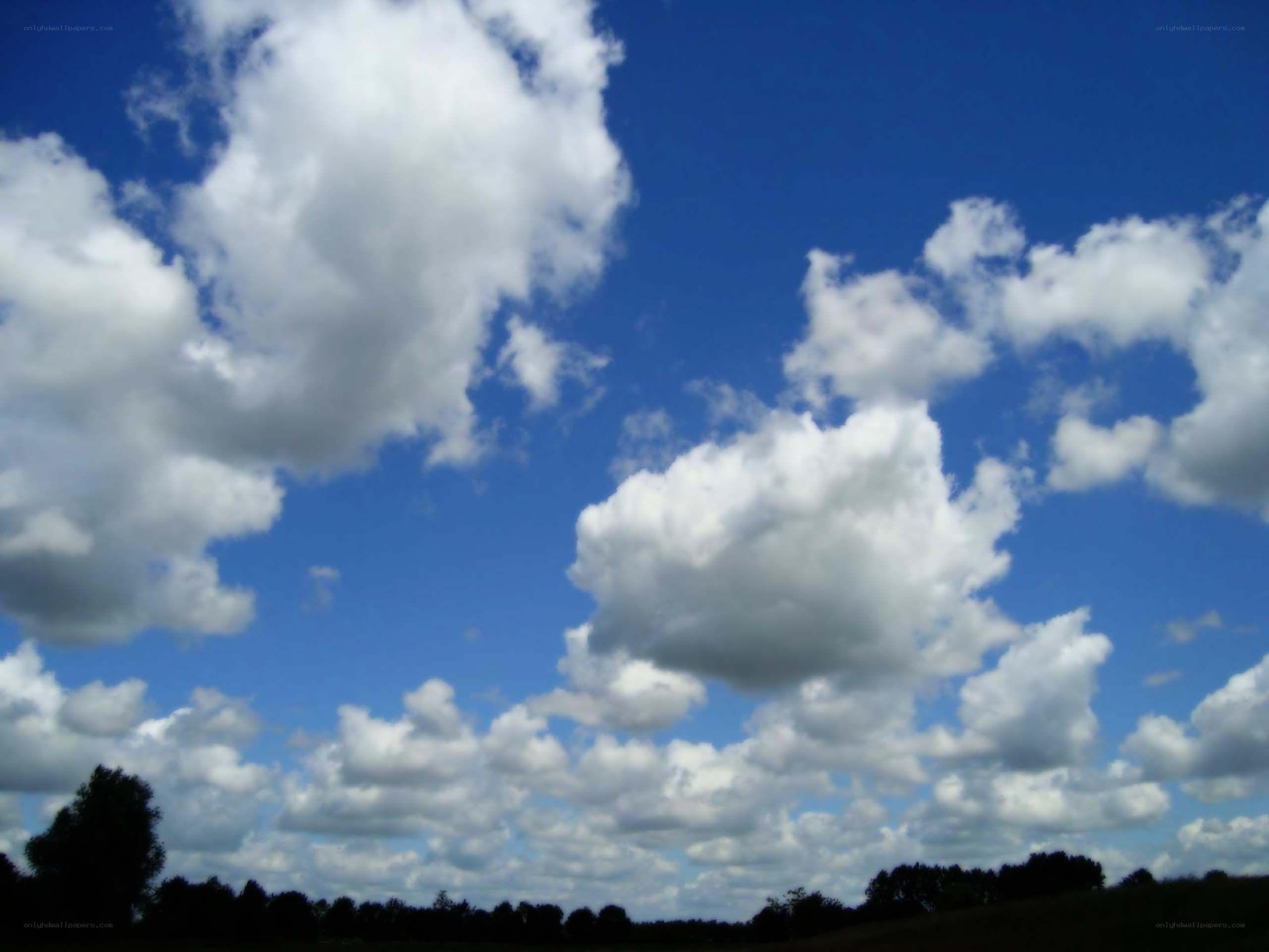 Blue sky with white clouds