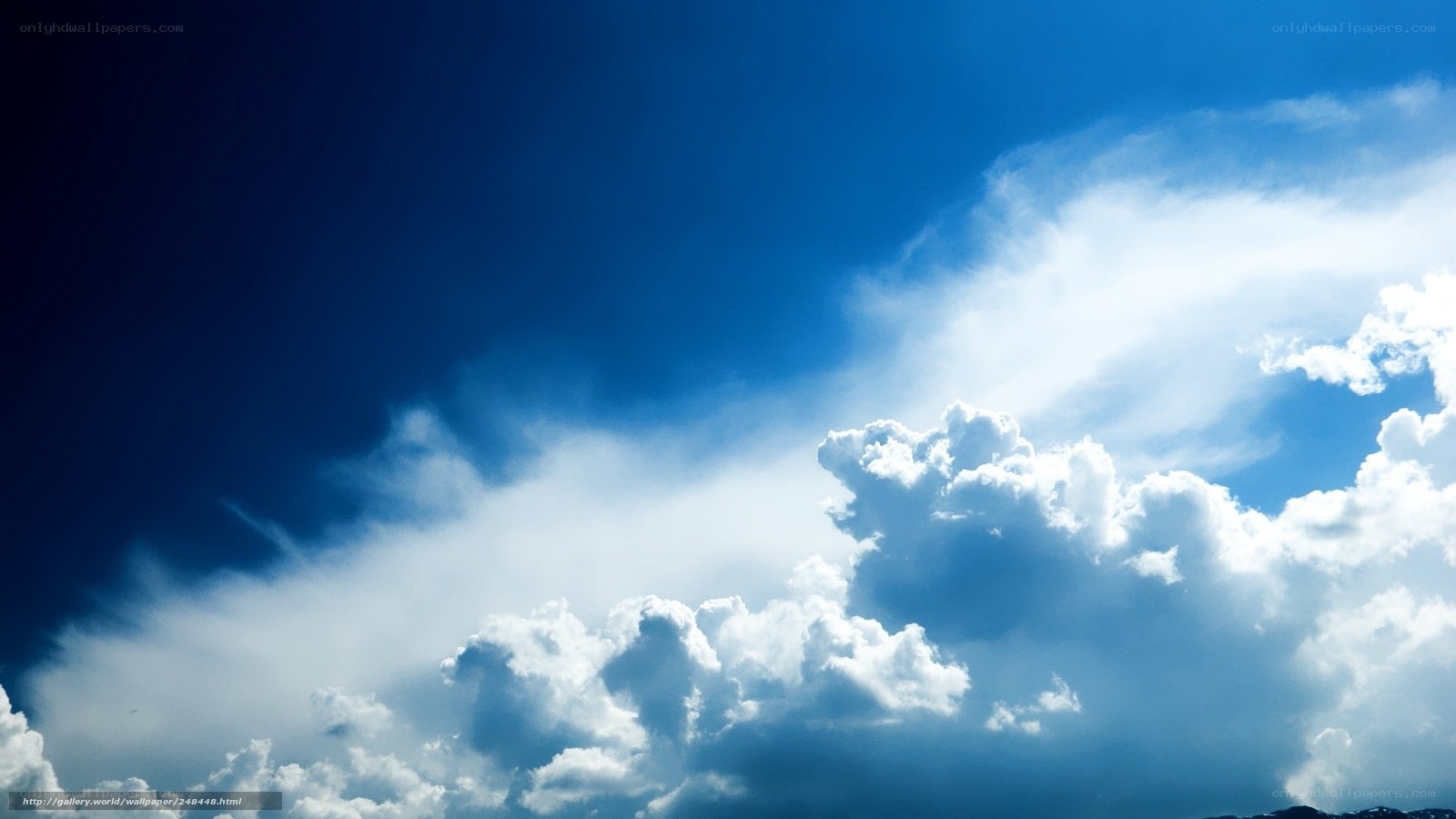 Blue sky with white clouds