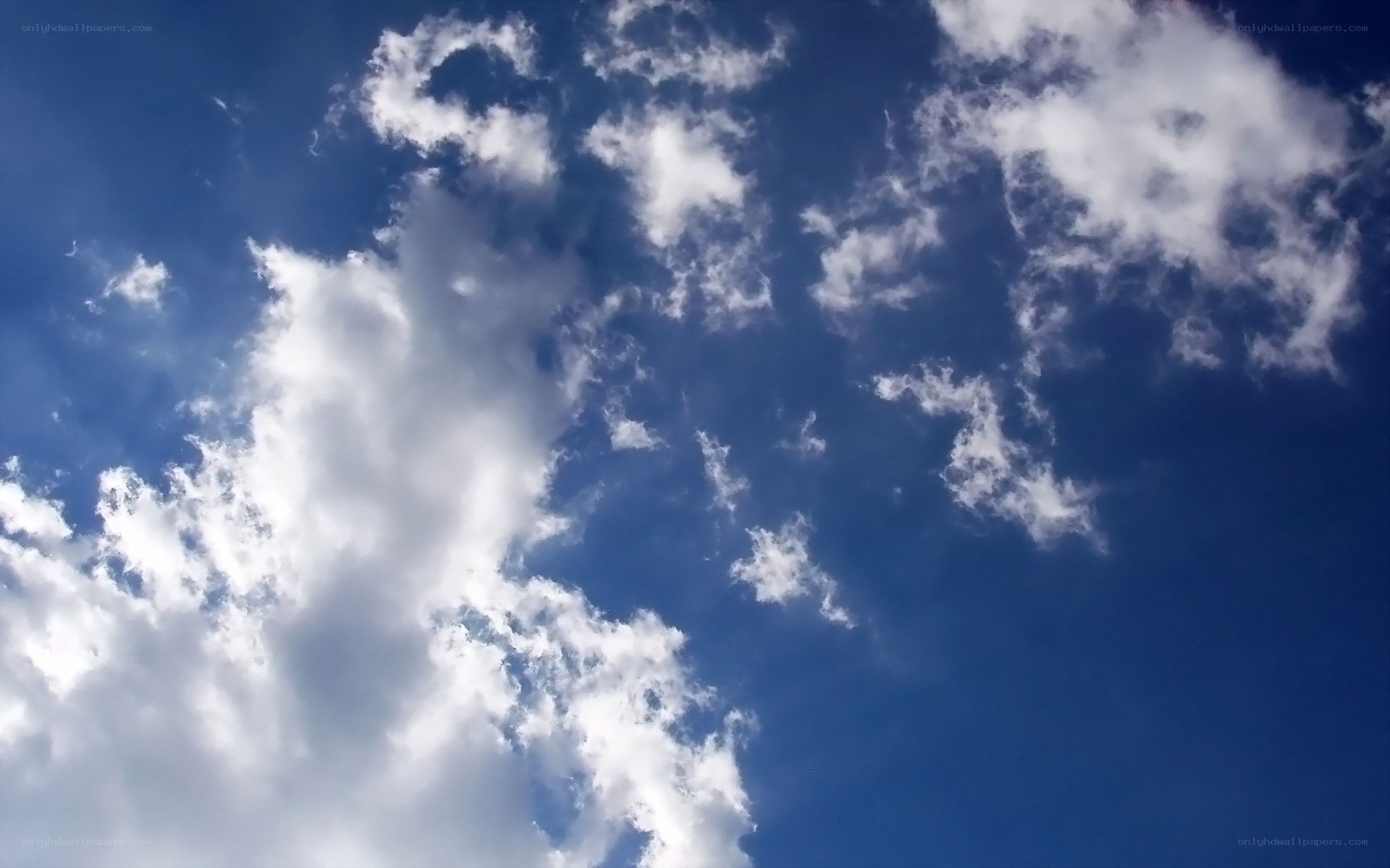 blue sky with white clouds