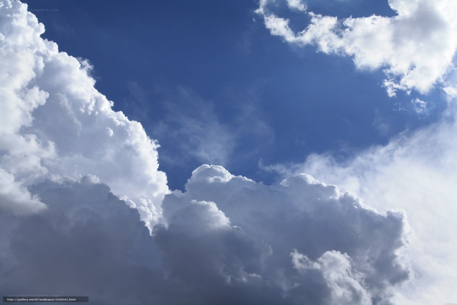 Blue sky with white clouds