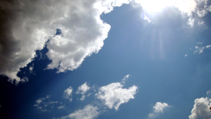 blue sky with white clouds