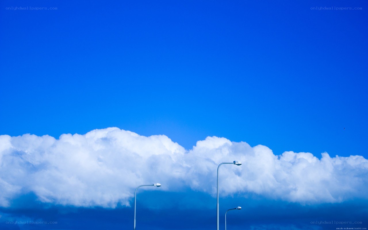 Blue sky with white clouds