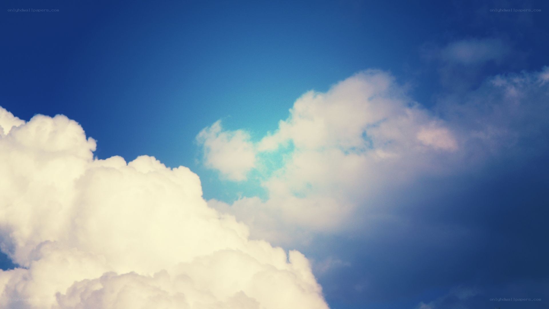 blue sky with white clouds