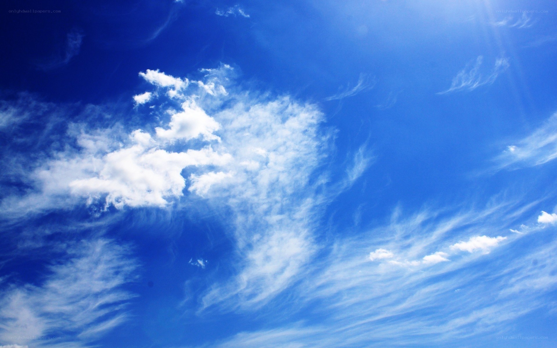 Blue sky with white clouds