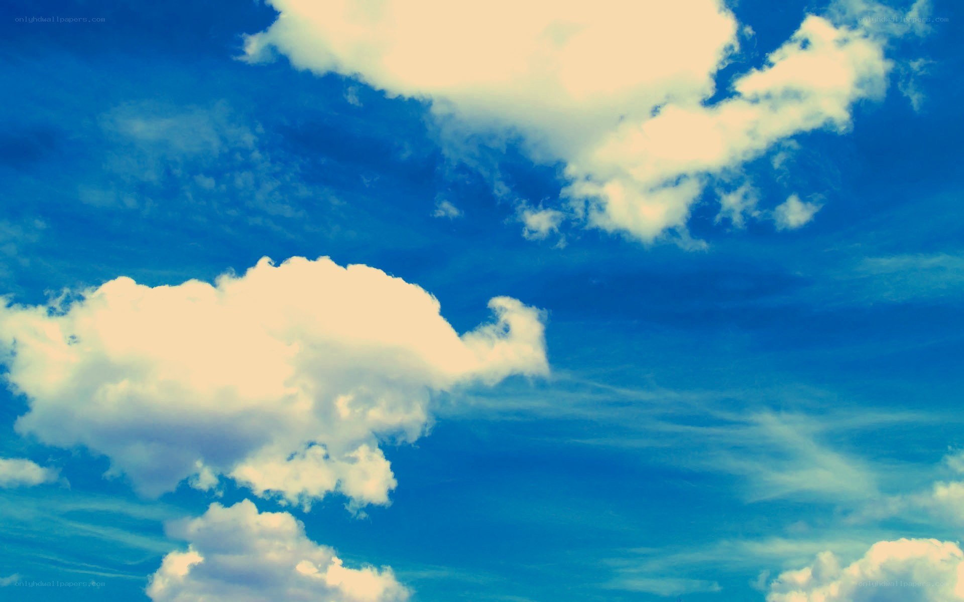 Blue sky with white clouds