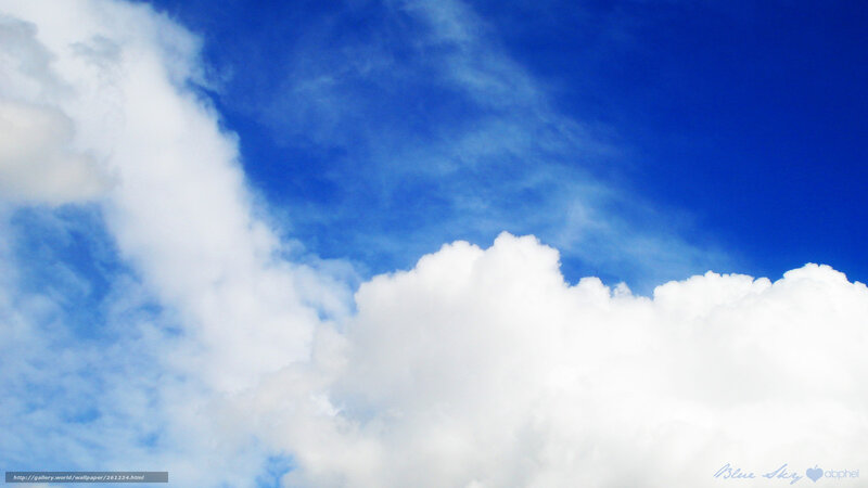 Blue sky with white clouds