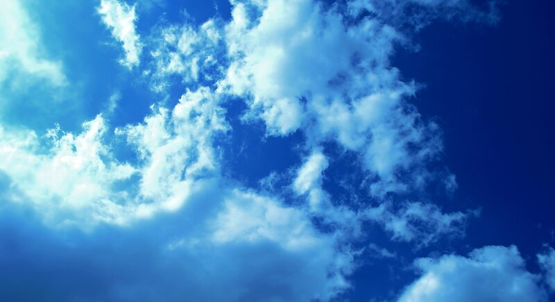 blue sky with white clouds