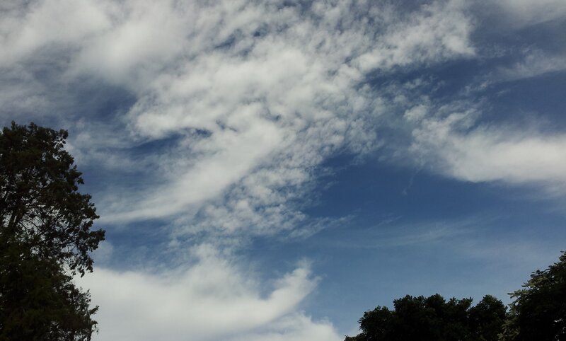 blue sky with white clouds