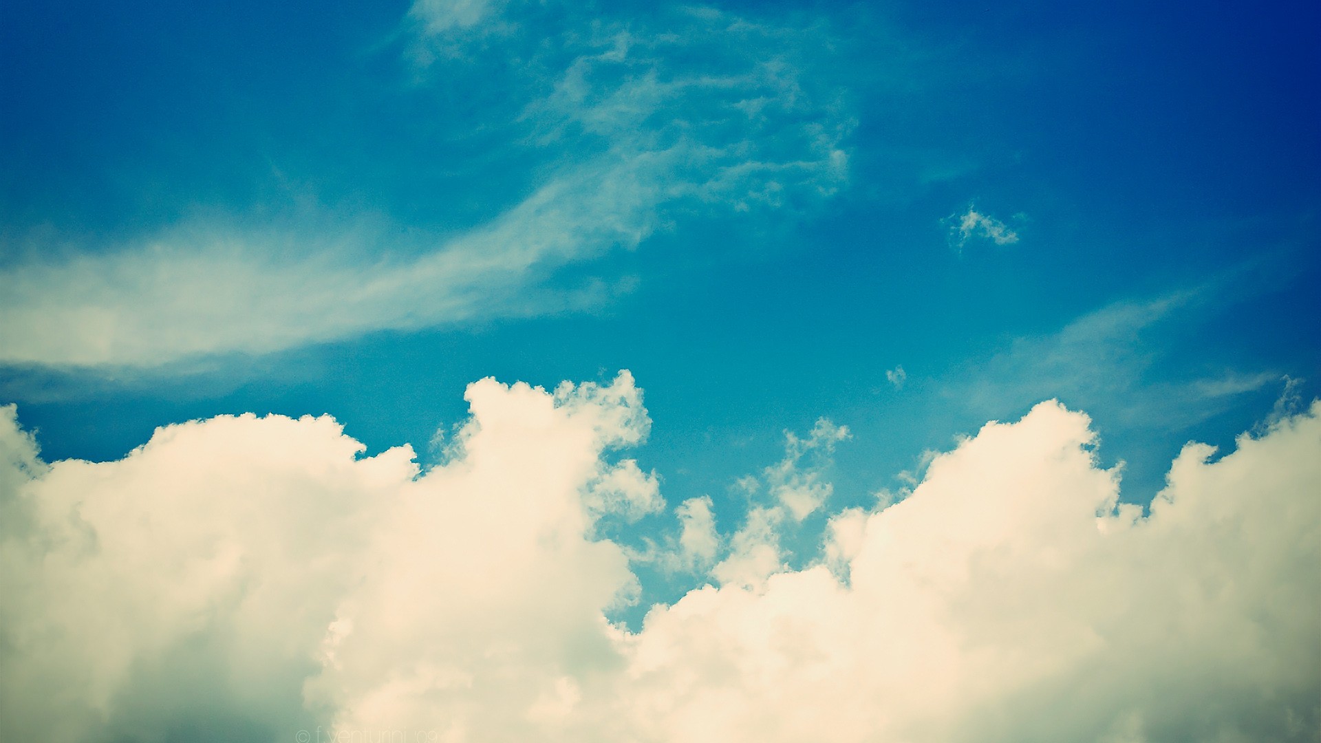 blue sky with white clouds