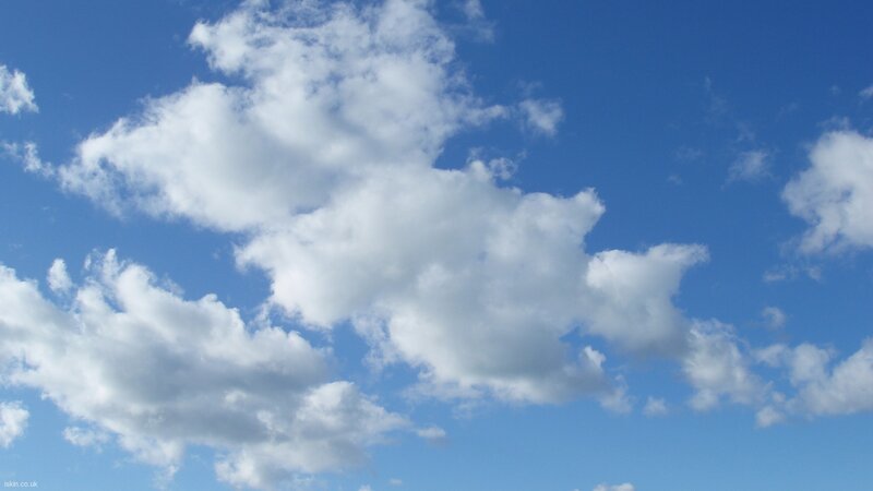 Blue sky with white clouds