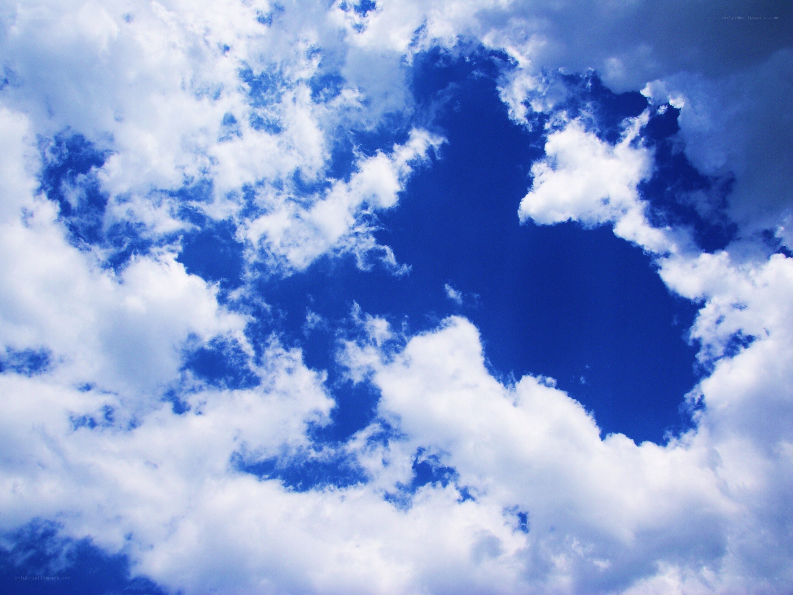 blue sky with white clouds