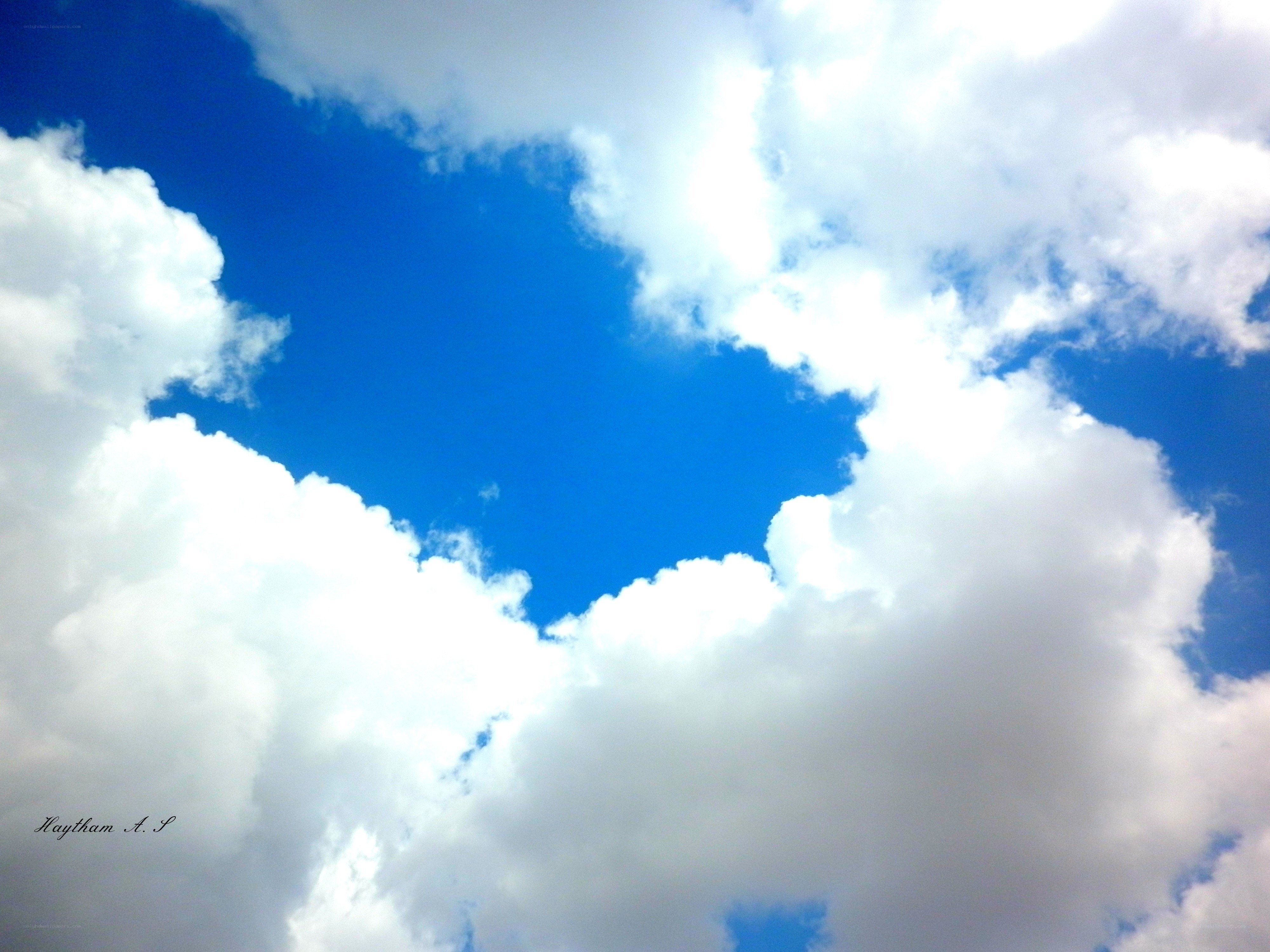 blue sky with white clouds