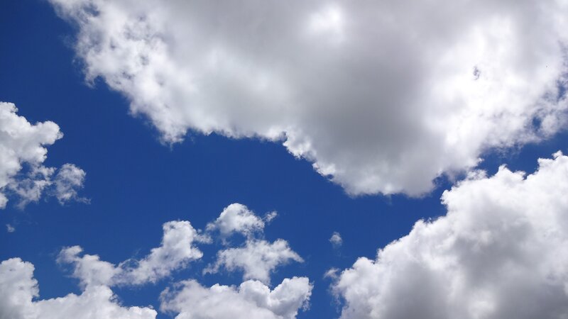 Blue sky with white clouds
