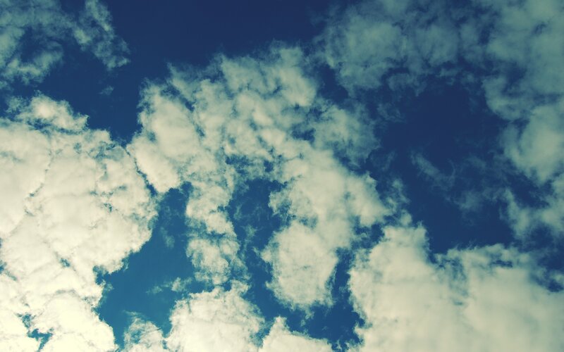 blue sky with white clouds