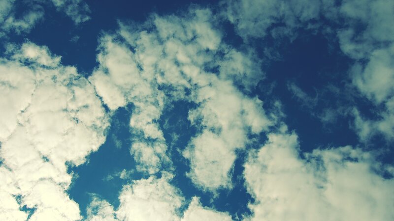 blue sky with white clouds