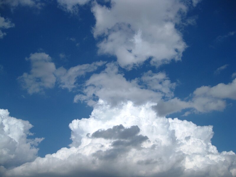 blue sky with white clouds