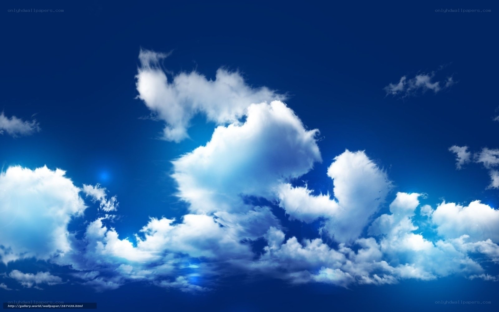 Blue sky with white clouds