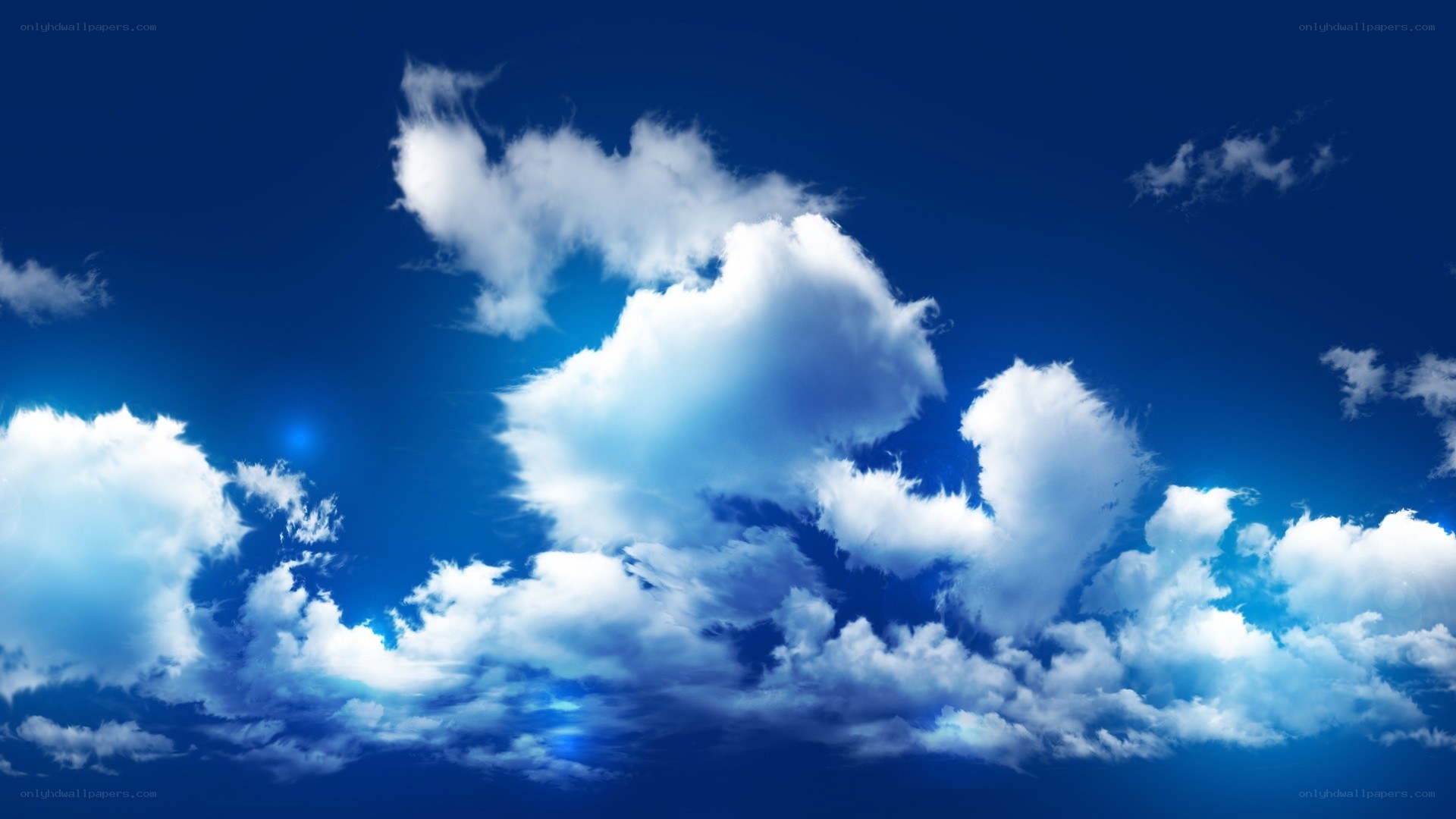 blue sky with white clouds
