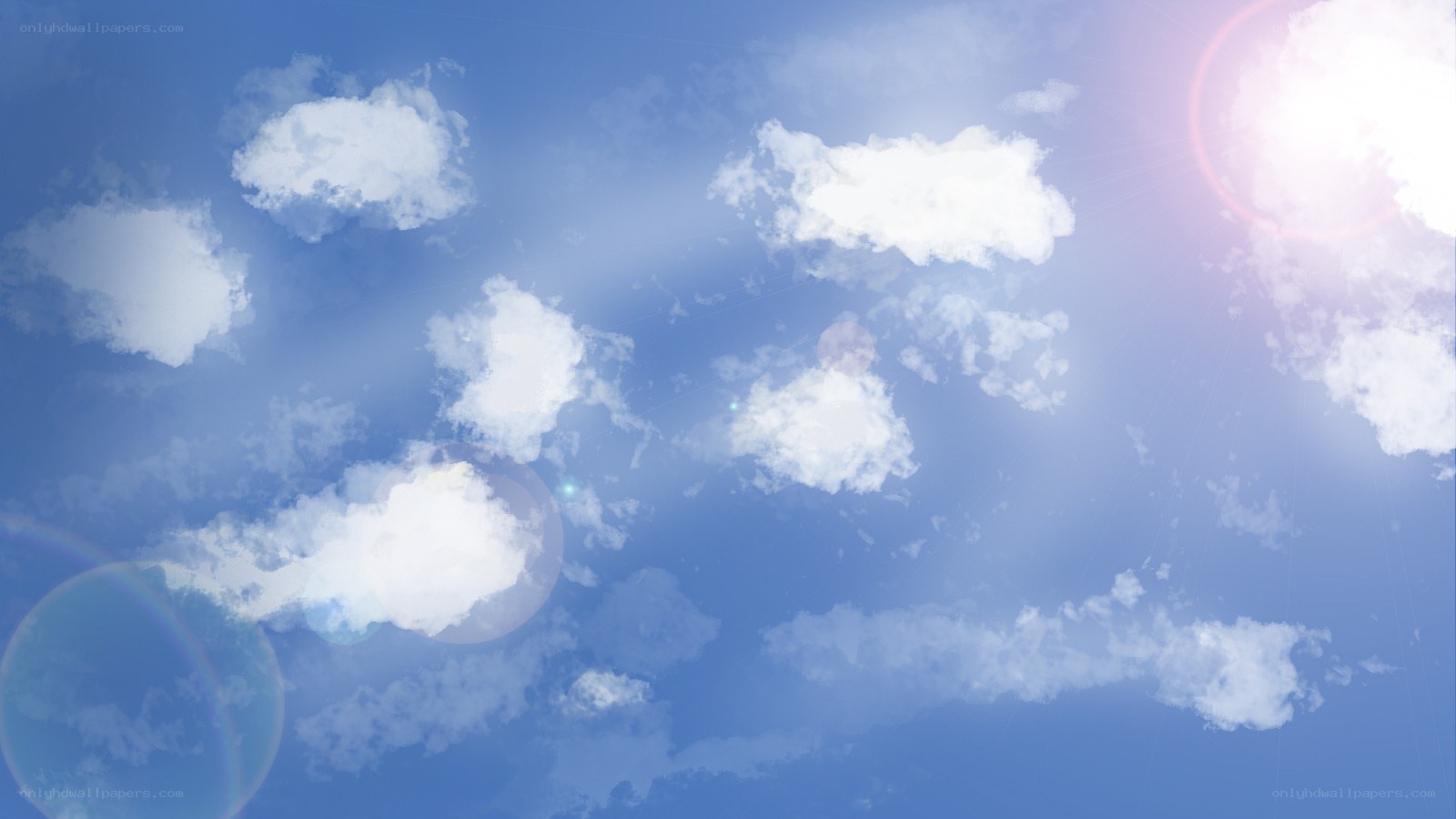 blue sky with white clouds
