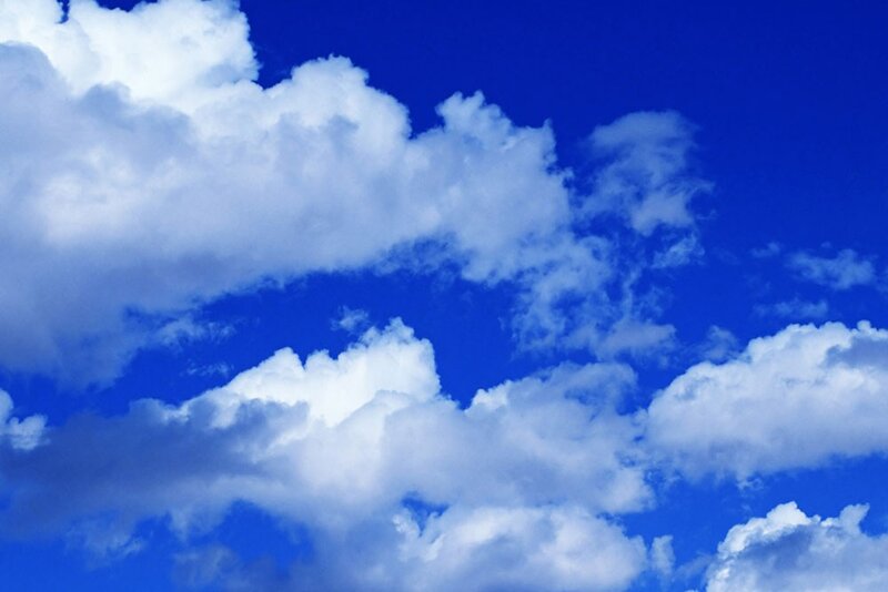 Blue sky with white clouds