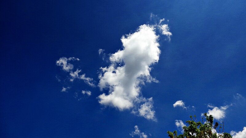 blue sky with white clouds