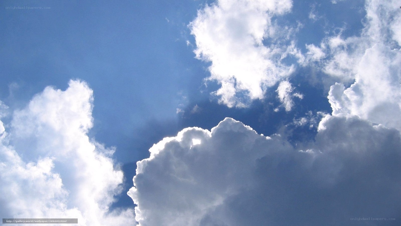 Blue sky with white clouds