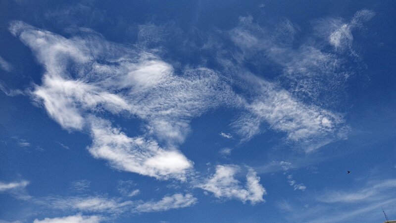 blue sky with white clouds