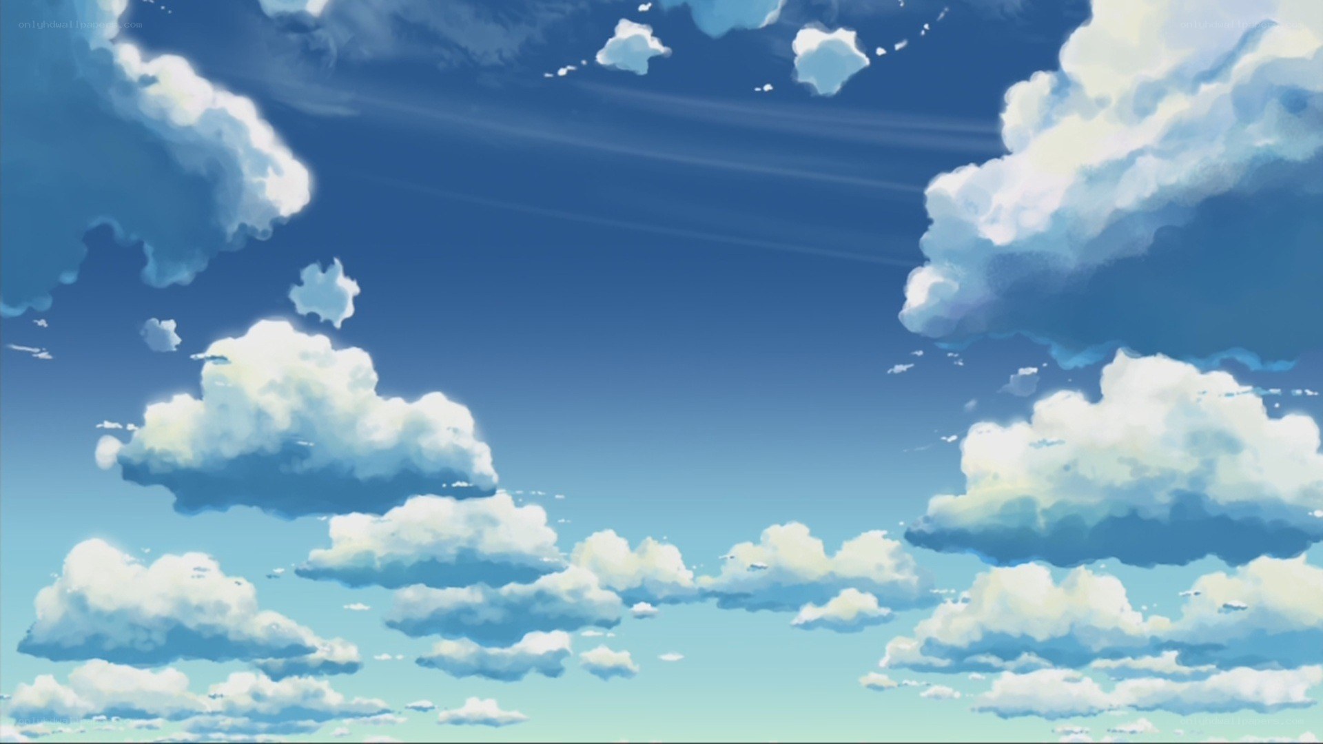 blue sky with white clouds