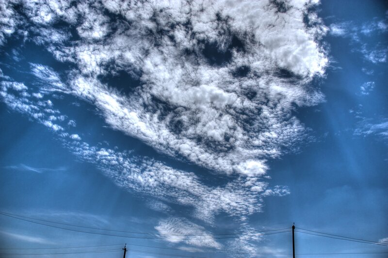 Blue sky with white clouds