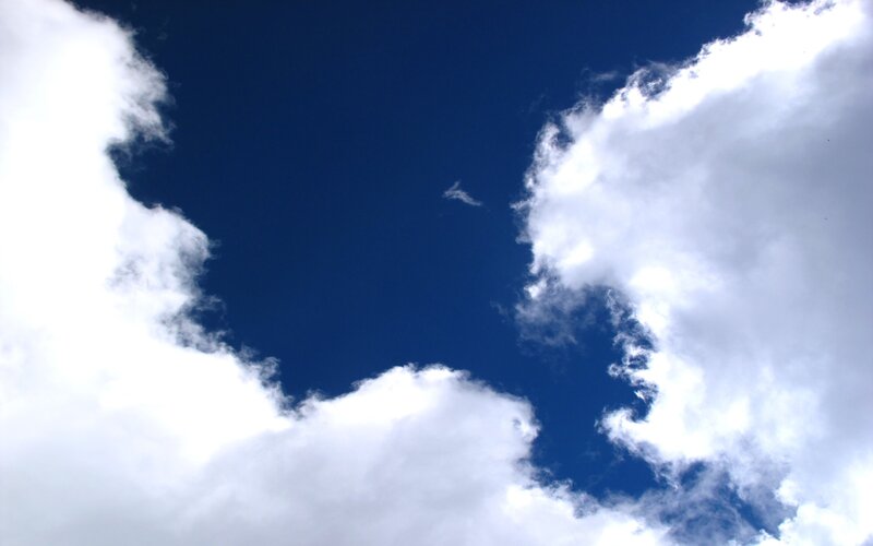 blue sky with white clouds