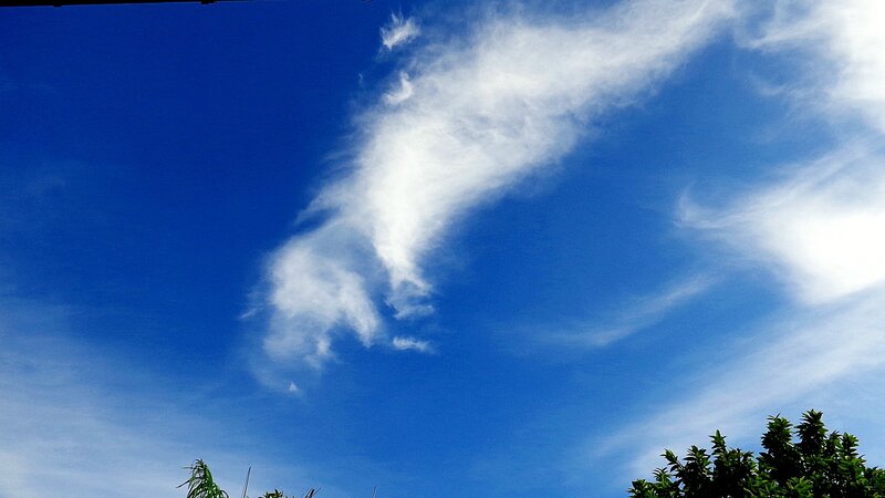 blue sky with white clouds