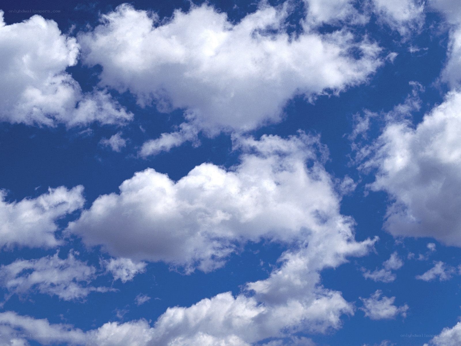 Blue sky with white clouds