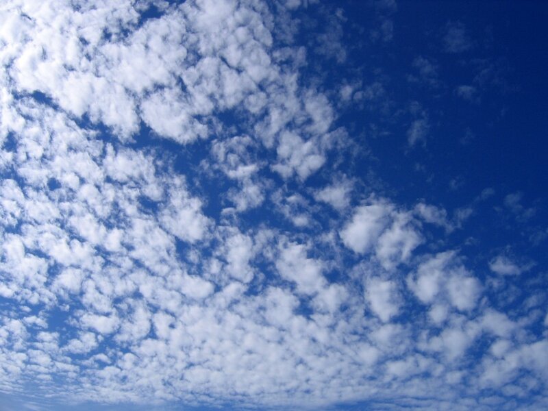 blue sky with white clouds