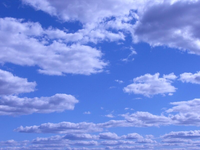 Blue sky with white clouds