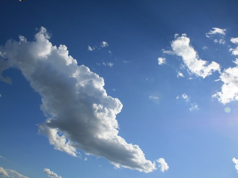 blue sky with white clouds