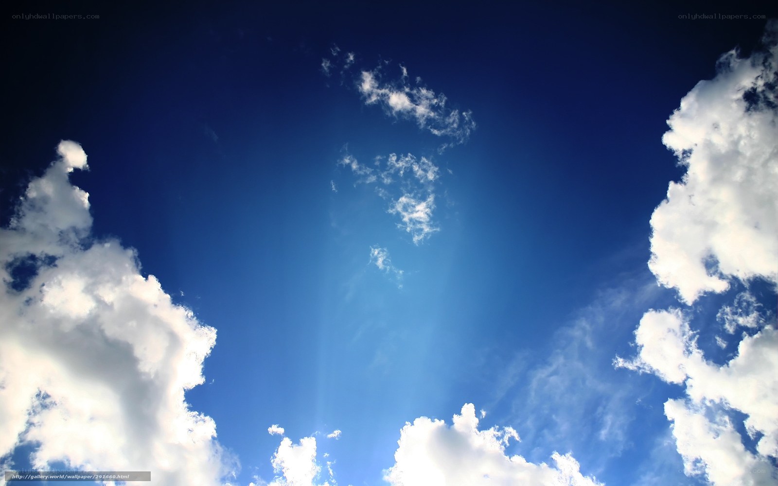 blue sky with white clouds