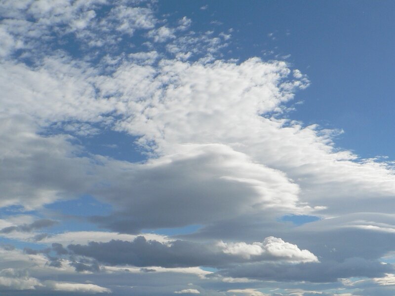 Blue sky with white clouds
